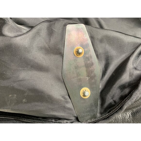 Harley-Davidson Black Leather Moto Jacket Wing Logo Mens Size L RJ10110 - Picture 9 of 10